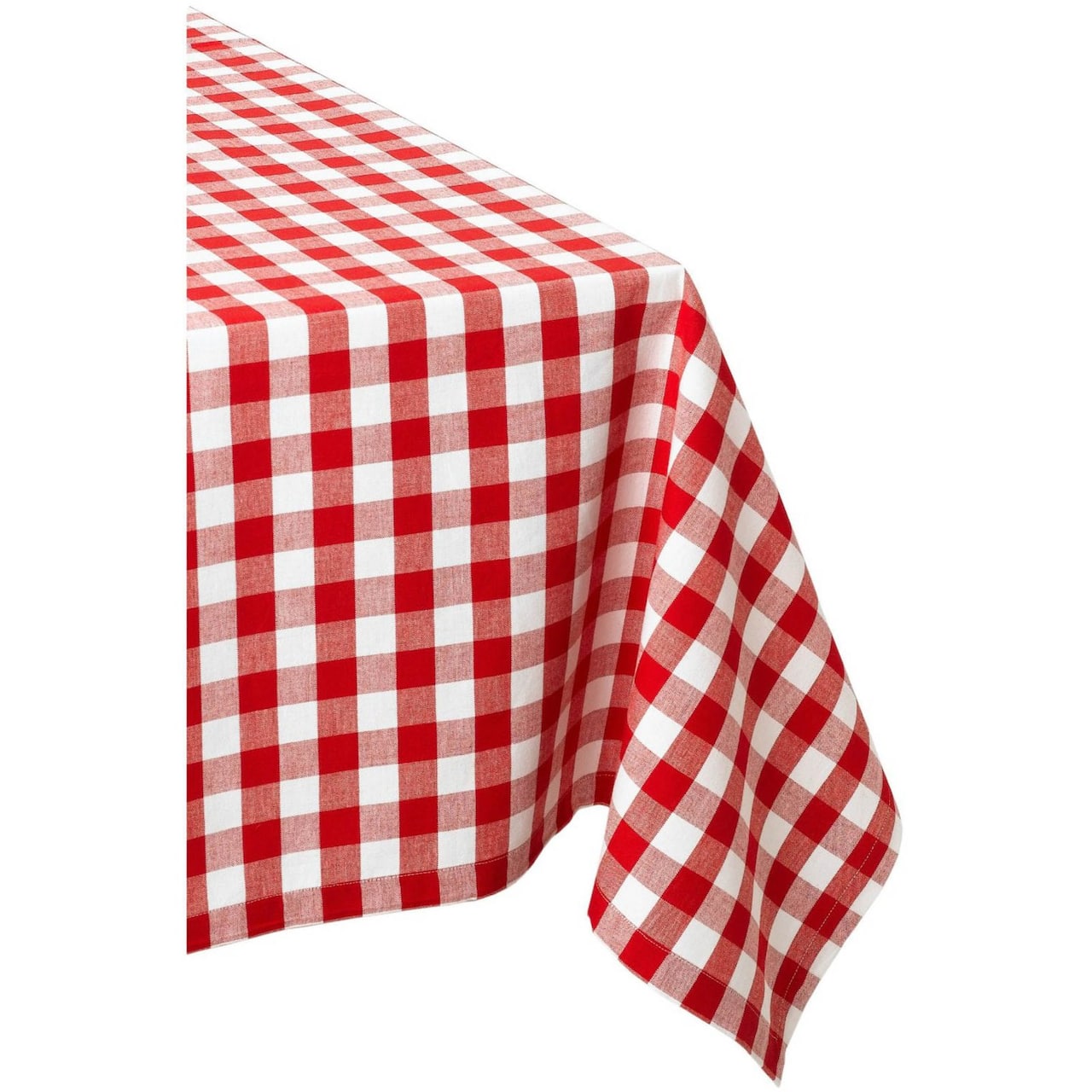 DII&#xAE; 52&#x22; Red &#x26; White Checkers Tablecloth